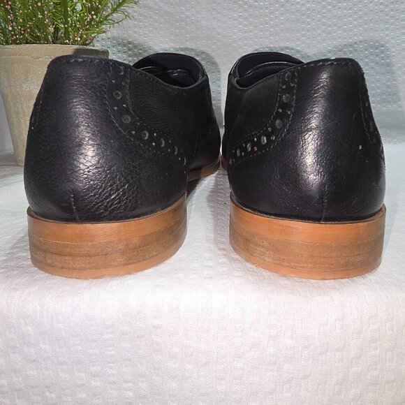 GABICCI BLACK BREATHABLE LEATHER SLIP ON SHOE LOAFER WITH BUCKLE DETAIL MENS 8 - Picture 3 of 13